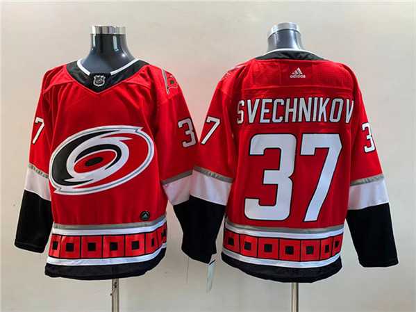 Mens Carolina Hurricanes #37 Andrei Svechnikov Red NEW Stitched Jersey